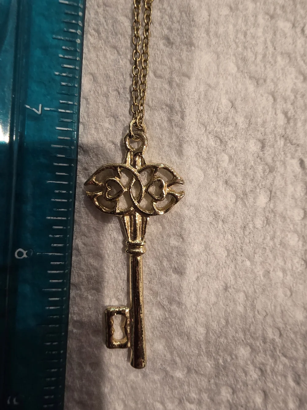 Gold Key Pendant Necklace